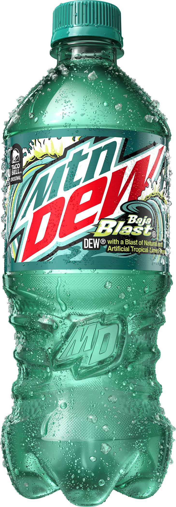 Mountain Dew Baja Blast bottle, a Honickman Companies product from the New York Pepsi location